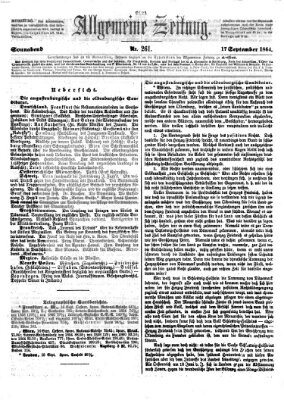 Allgemeine Zeitung Samstag 17. September 1864