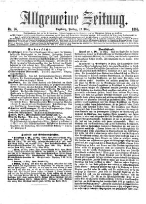 Allgemeine Zeitung Freitag 17. März 1865