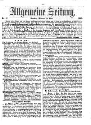 Allgemeine Zeitung Mittwoch 22. März 1865