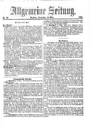 Allgemeine Zeitung Donnerstag 23. März 1865