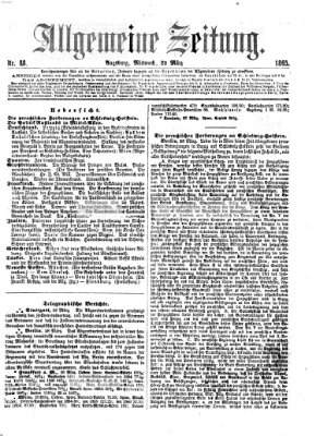Allgemeine Zeitung Mittwoch 29. März 1865