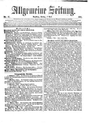 Allgemeine Zeitung Freitag 7. April 1865