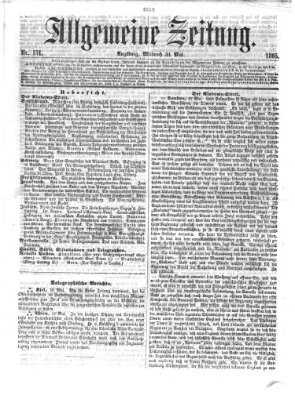 Allgemeine Zeitung Mittwoch 31. Mai 1865