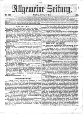 Allgemeine Zeitung Freitag 30. Juni 1865