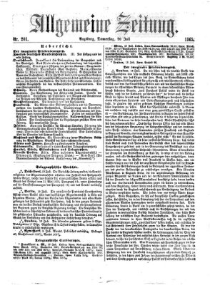 Allgemeine Zeitung Donnerstag 20. Juli 1865