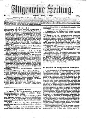 Allgemeine Zeitung Freitag 11. August 1865