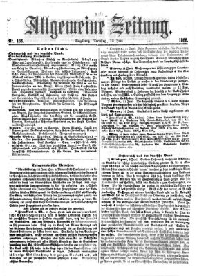 Allgemeine Zeitung Dienstag 12. Juni 1866