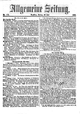 Allgemeine Zeitung Freitag 22. Juni 1866