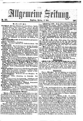 Allgemeine Zeitung Freitag 17. Mai 1867
