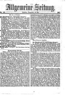 Allgemeine Zeitung Donnerstag 23. Mai 1867
