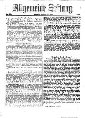 Allgemeine Zeitung Montag 30. März 1868