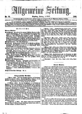 Allgemeine Zeitung Freitag 3. April 1868