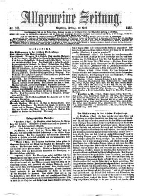 Allgemeine Zeitung Freitag 10. April 1868
