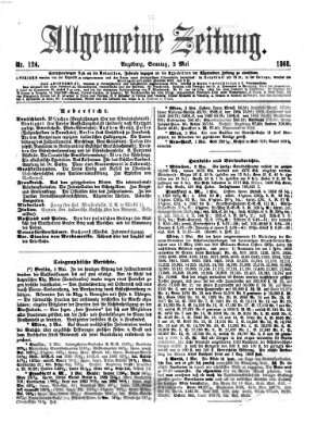 Allgemeine Zeitung Sonntag 3. Mai 1868