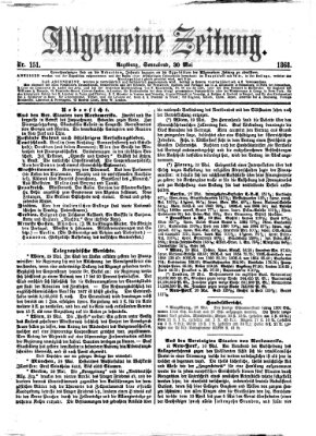 Allgemeine Zeitung Samstag 30. Mai 1868