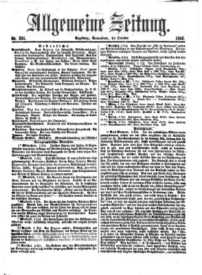 Allgemeine Zeitung Samstag 10. Oktober 1868