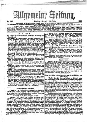 Allgemeine Zeitung Mittwoch 28. Oktober 1868