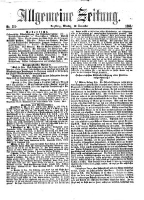 Allgemeine Zeitung Montag 16. November 1868