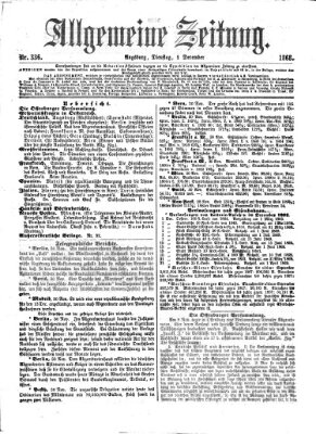 Allgemeine Zeitung Dienstag 1. Dezember 1868