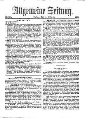 Allgemeine Zeitung Mittwoch 2. Dezember 1868