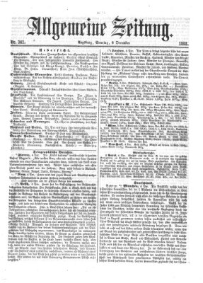 Allgemeine Zeitung Sonntag 6. Dezember 1868