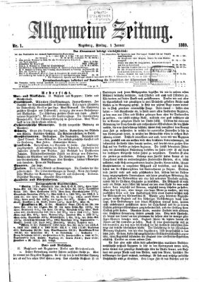 Allgemeine Zeitung Freitag 1. Januar 1869