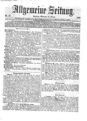 Allgemeine Zeitung Mittwoch 24. Februar 1869
