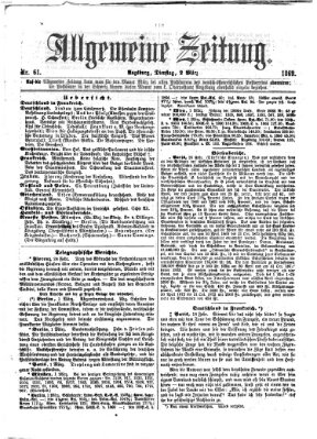 Allgemeine Zeitung Dienstag 2. März 1869