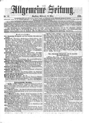 Allgemeine Zeitung Mittwoch 24. März 1869