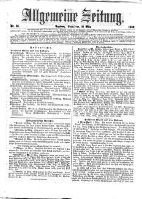 Allgemeine Zeitung Samstag 27. März 1869