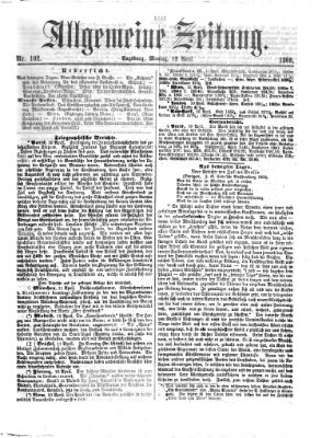 Allgemeine Zeitung Montag 12. April 1869
