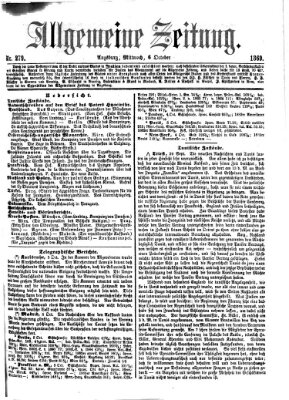 Allgemeine Zeitung Mittwoch 6. Oktober 1869