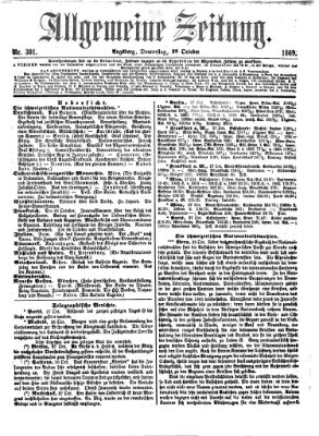 Allgemeine Zeitung Donnerstag 28. Oktober 1869