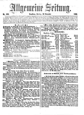Allgemeine Zeitung Freitag 26. November 1869