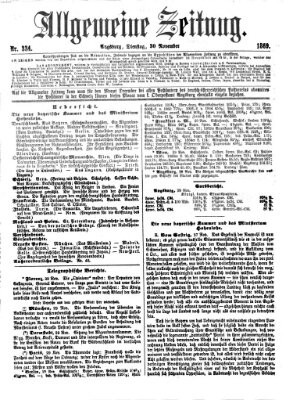 Allgemeine Zeitung Dienstag 30. November 1869