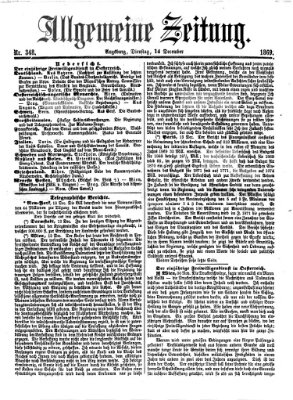 Allgemeine Zeitung Dienstag 14. Dezember 1869