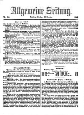Allgemeine Zeitung Dienstag 21. Dezember 1869