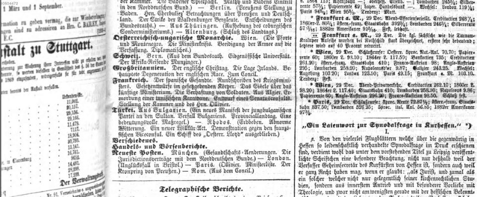 Allgemeine Zeitung Donnerstag 30. Dezember 1869