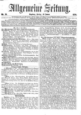 Allgemeine Zeitung Freitag 28. Januar 1870