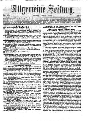 Allgemeine Zeitung Dienstag 3. Mai 1870