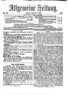 Allgemeine Zeitung Mittwoch 11. Mai 1870