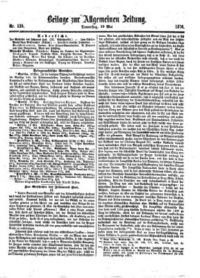 Allgemeine Zeitung Donnerstag 19. Mai 1870