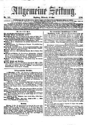 Allgemeine Zeitung Mittwoch 25. Mai 1870