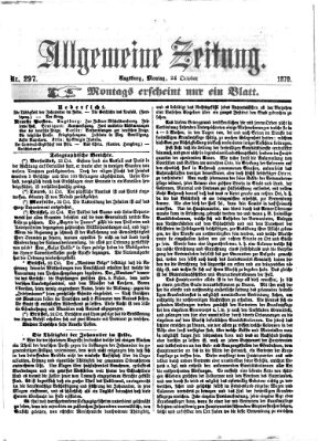 Allgemeine Zeitung Montag 24. Oktober 1870