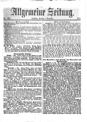 Allgemeine Zeitung Freitag 4. November 1870