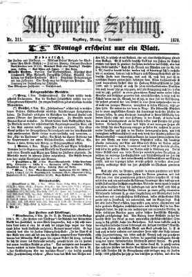 Allgemeine Zeitung Montag 7. November 1870