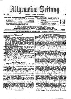 Allgemeine Zeitung Dienstag 22. November 1870