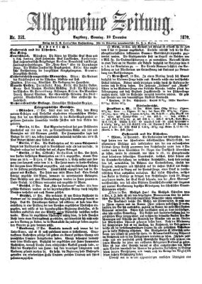 Allgemeine Zeitung Sonntag 18. Dezember 1870