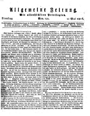 Allgemeine Zeitung Dienstag 21. Mai 1816
