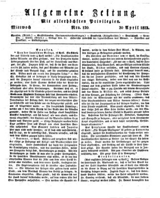 Allgemeine Zeitung Mittwoch 30. April 1823